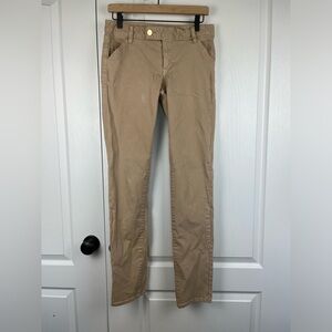 Tory Burch Super Skinny Jean Size 27 Khaki Stretch